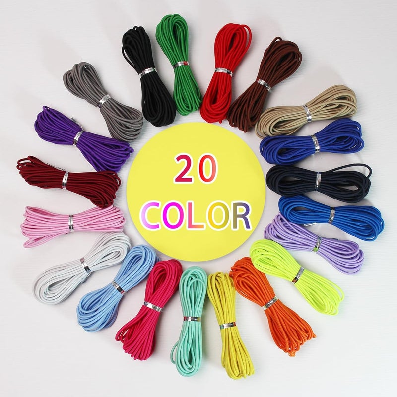 ZHFMLY Assorted Elastic Beaded Cords 2mm 2/25 inch 300ft Elastic Bracelet String for Bracelets,Small Bungee Shock Cord for DIY Crafts, Beading and Sewing (ZH168) - Image 3